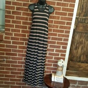 Joie Brellen Striped Linen Twist Back Midi Sleeveless Casual Shirt Dress XS